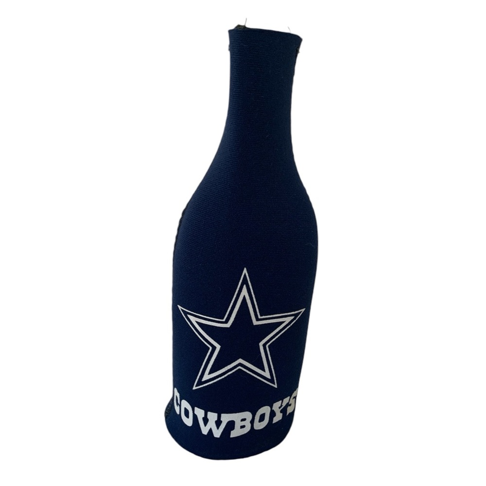 Dallas Cowboy Bottle Koozie Zip Up Tall Blue White Star NFL Football Men Women